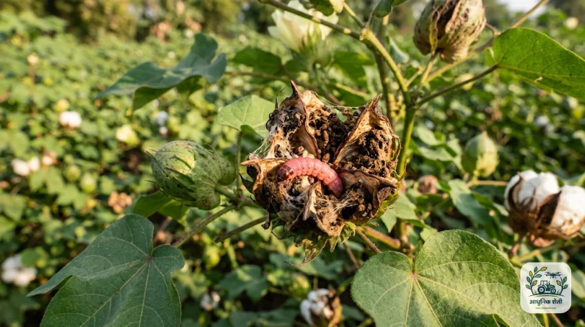 गुलाबी बोंड अळी (Pink Bollworm)