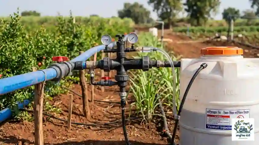 ठिबक सिंचनातून विद्राव्य खते (Fertigation)