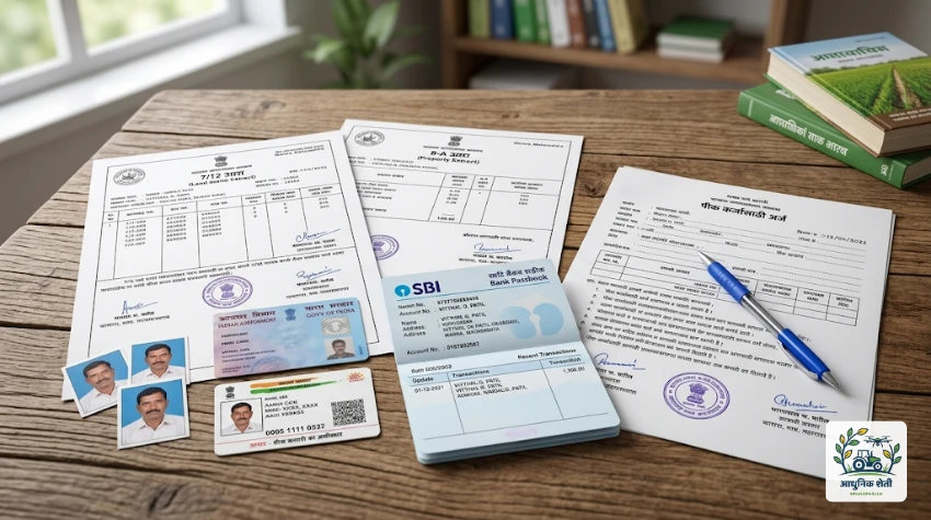 Kisan Credit Card मिळवण्यासाठी आवश्यक कागदपत्रे (Documents Required)