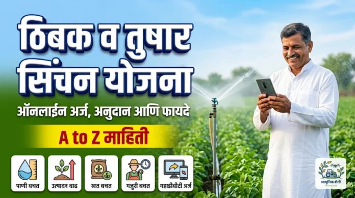 महाडीबीटी ठिबक व तुषार सिंचन योजना ऑनलाईन अर्ज