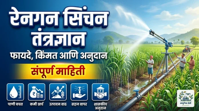 आधुनिक रेनगन सिंचन (Rain Gun Sinchan) प्रणाली.