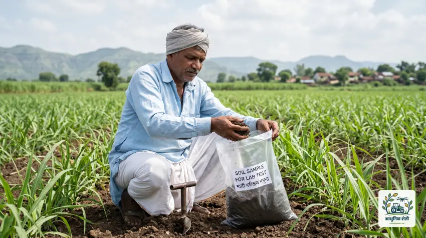 शेतातील मातीचा नमुना