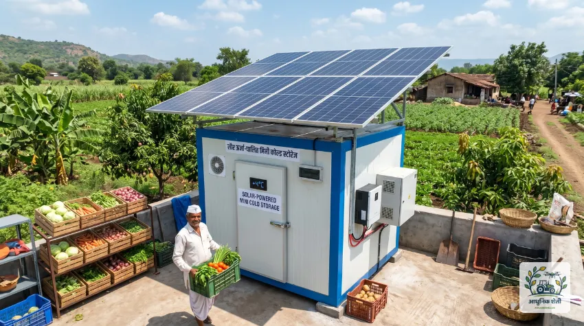 Solar Powered Cold Storage (सौर ऊर्जेवर चालणारे युनिट)