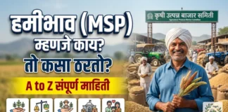 हमीभाव (MSP) म्हणजे काय? 2026 चे नवीन दर, फायदे, नोंदणी प्रक्रिया | (A to Z माहिती) हमीभाव (MSP) म्हणजे काय आणि शेतकऱ्यांसाठी माहिती
