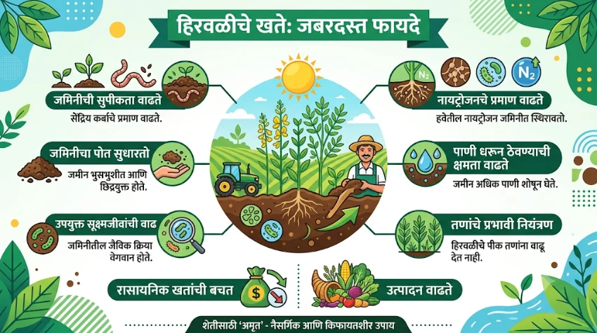 हिरवळीचे खते वापरण्याचे जबरदस्त फायदे