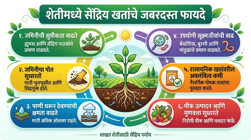 शेतीमध्ये सेंद्रिय खतांचे (Organic Fertilizers) होणारे फायदे