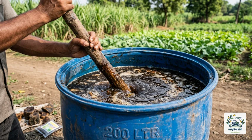 २०० लिटर बॅरलमध्ये वेस्ट डीकंपोजर तयार करण्याची पद्धत