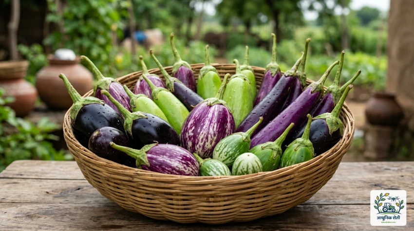 वांग्याचे सुधारित आणि संकरित वाण (Top Improved Varieties of Brinjal)