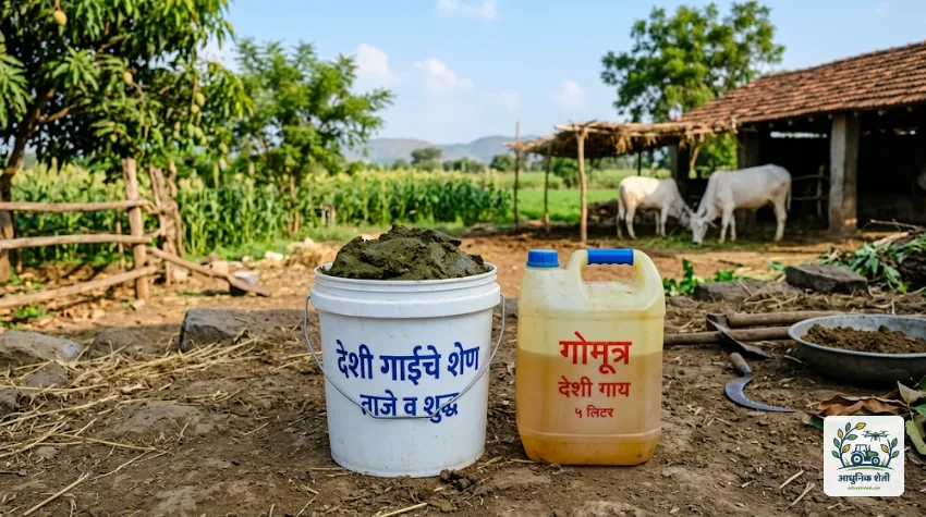 देशी गाईचे शेण आणि गोमूत्र