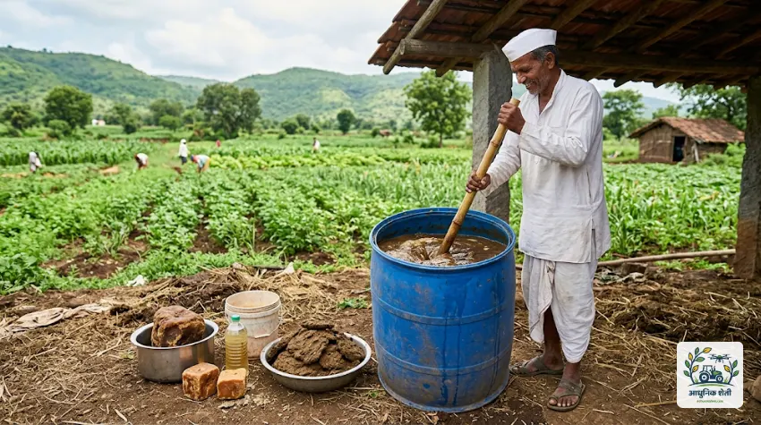 घन जीवामृत बनवण्याची पद्धत
