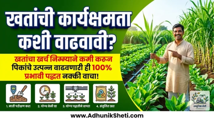 खतांची कार्यक्षमता (Fertilizer Use Efficiency) वाढवण्याचे उपाय - आधुनिक शेती