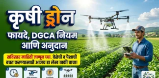 कृषी ड्रोन (Agri Drone) फवारणीचे फायदे, नियम आणि अनुदान: संपूर्ण माहिती कृषी ड्रोन (Agri Drone) फवारणीचे फायदे, नियम आणि अनुदान: संपूर्ण माहिती