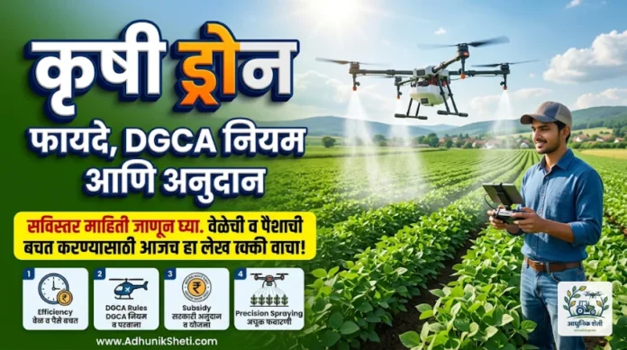 कृषी ड्रोन (Agri Drone) फवारणीचे फायदे, नियम आणि अनुदान: संपूर्ण माहिती