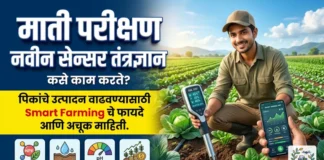 माती परीक्षण (Soil Testing) करण्यासाठी नवीन सेन्सर तंत्रज्ञान (२०२६): फायदे, प्रकार आणि वापर शेतात माती परीक्षण करण्यासाठी स्मार्ट सॉइल सेन्सरचा वापर