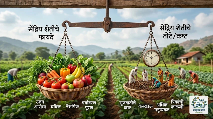 सेंद्रिय शेतीचे फायदे आणि तोटे