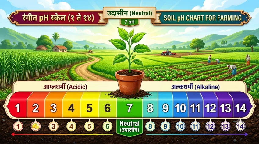 मातीचा सामू (Soil pH Scale) आणि त्याचे प्रकार.