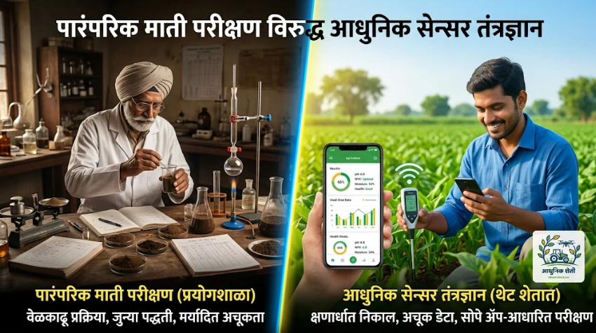 पारंपरिक माती परीक्षण विरुद्ध आधुनिक सेन्सर तंत्रज्ञान